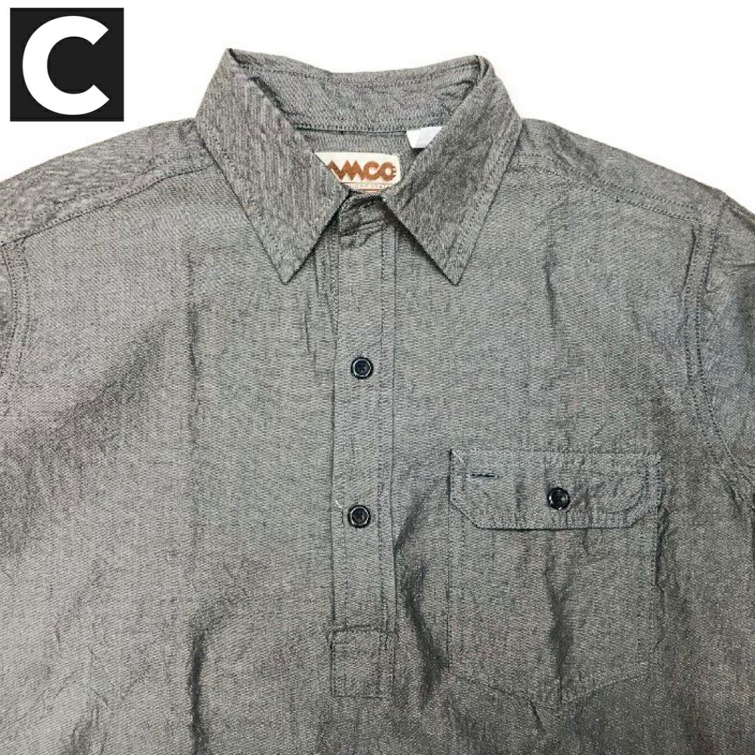 送料無料CAMCO【カムコ】2CHAMBRAYPULLL/S長袖プルオーバーシャンブレーシャツワークシャツメンズ(男性用)【smtb-m】