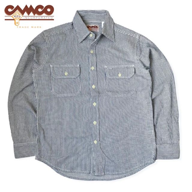 送料無料 CAMCO【カムコ】2 HICKORY L/S 長袖 ヒッコリーストライプ