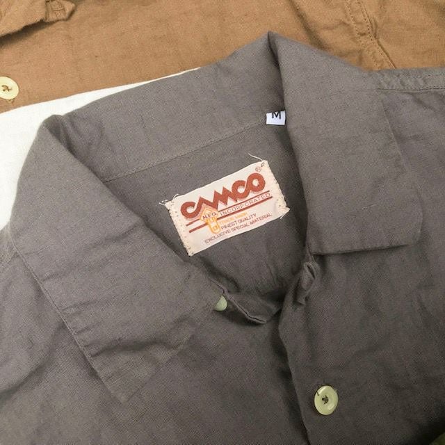 送料無料CAMCO【カムコ】2L/COPENS/S半袖リネンコットンオープンカラーシャツメンズ(男性用)【smtb-m】