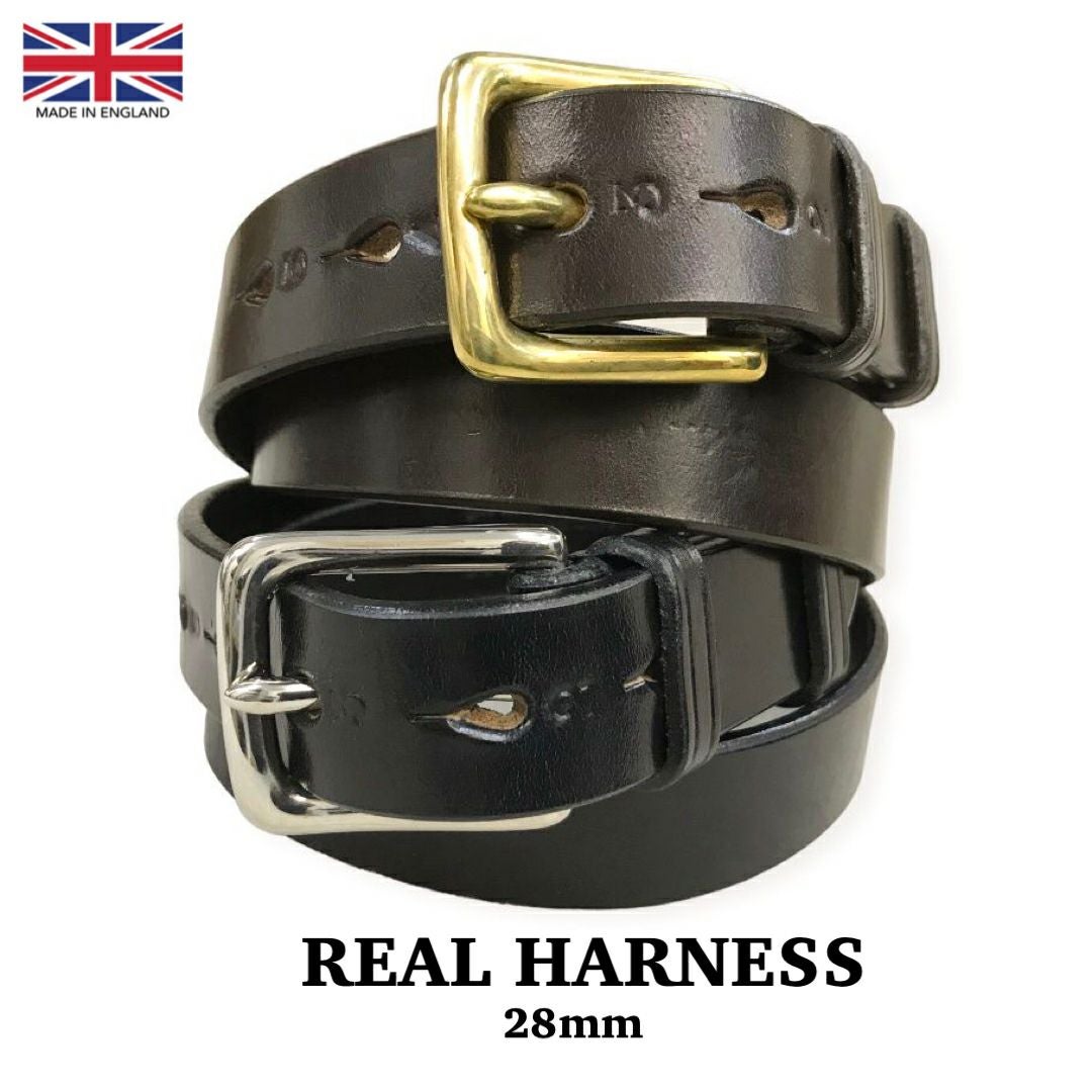リアルハーネス レザーベルト 32サイズ イギリス製 送料無料 REAL HARNESS【リアルハーネス】ブライドルレザー