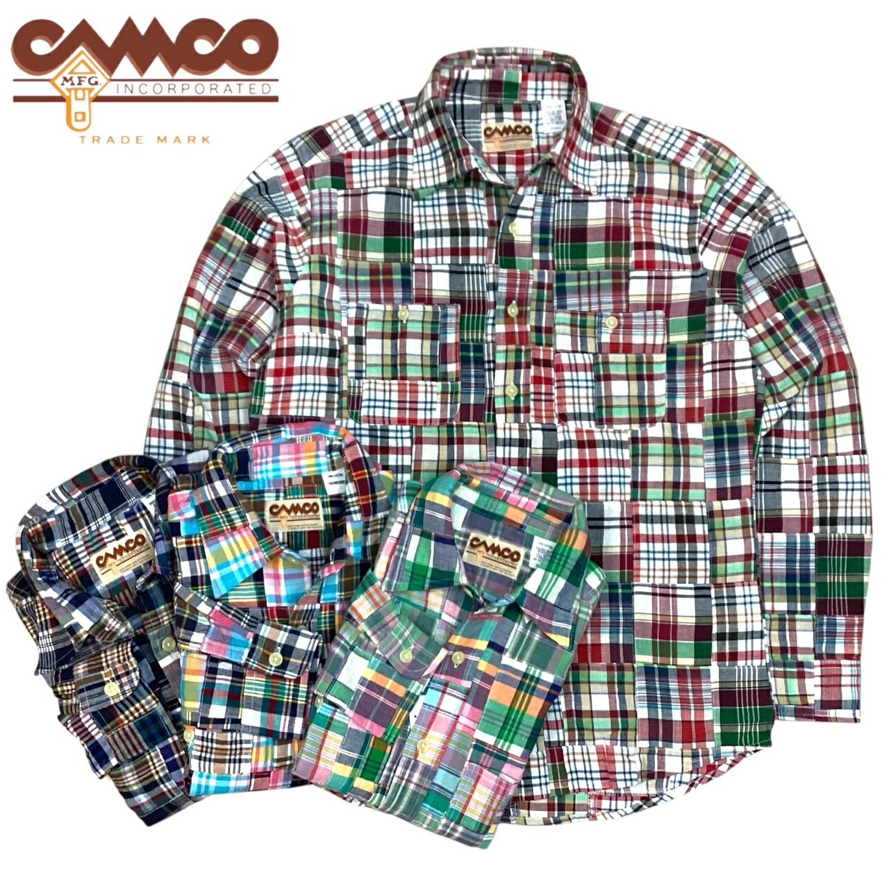 送料無料 CAMCO【カムコ】2 WORK PATCH L/S 長袖 パッチワーク