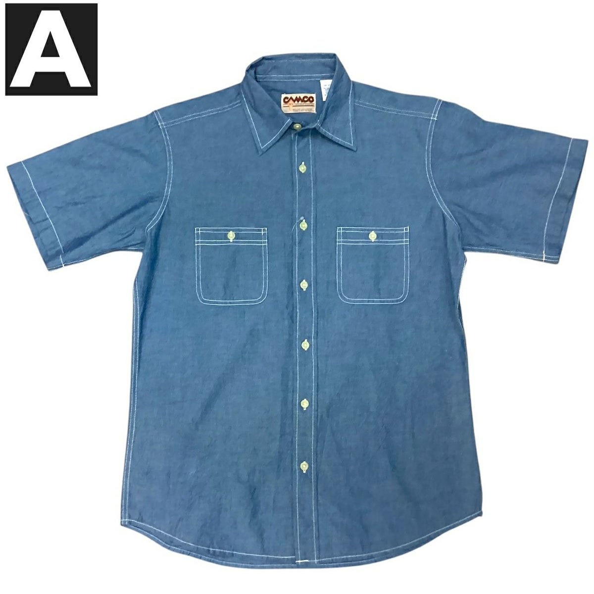 送料無料CAMCO【カムコ】2WORKS/S半袖シャンブレーシャツワークシャツ半袖シャツアメカジメンズ(男性用)【smtb-m】