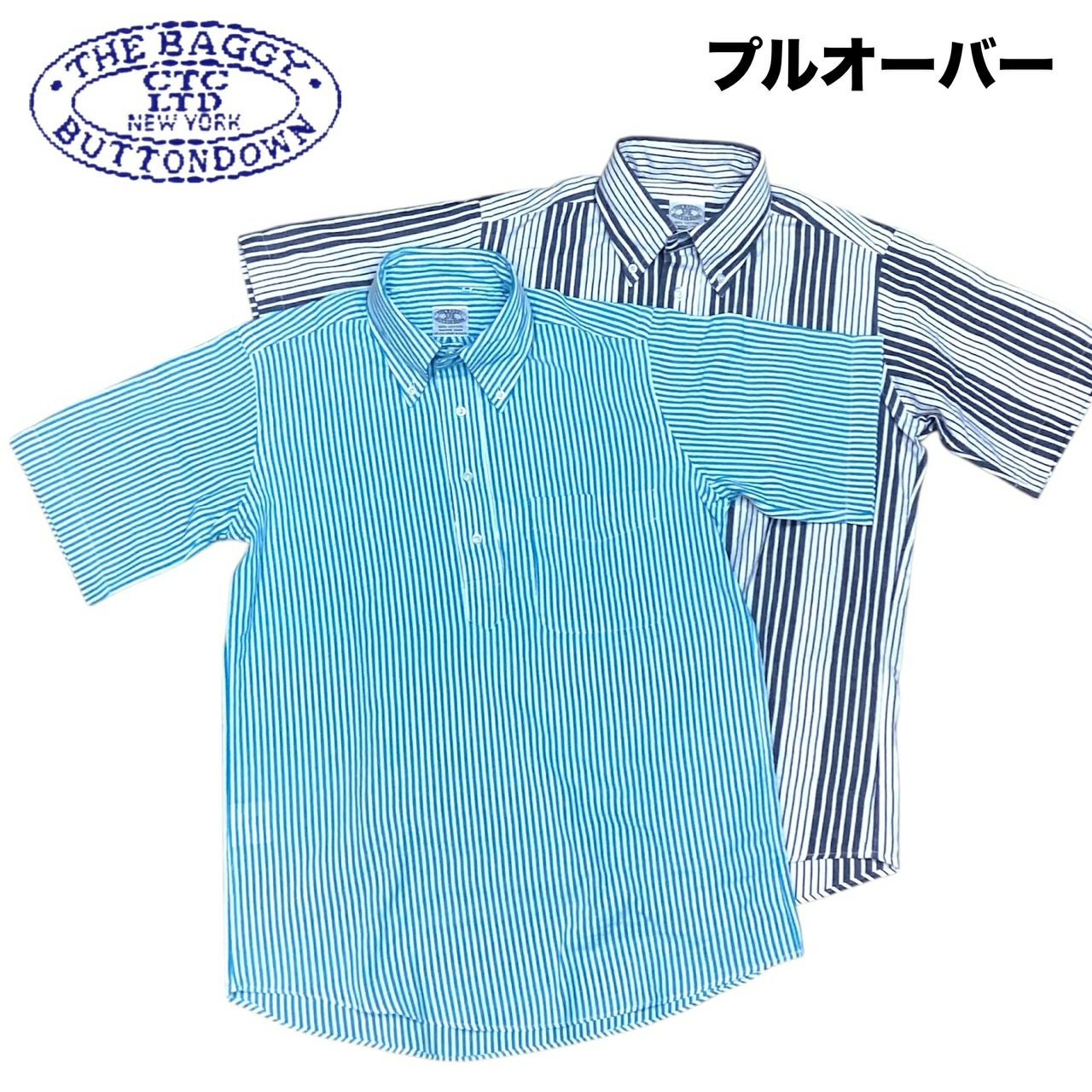 送料無料 BAGGY【バギー】2 SN SEER B.D P/O S/S 半袖 シアサッカー