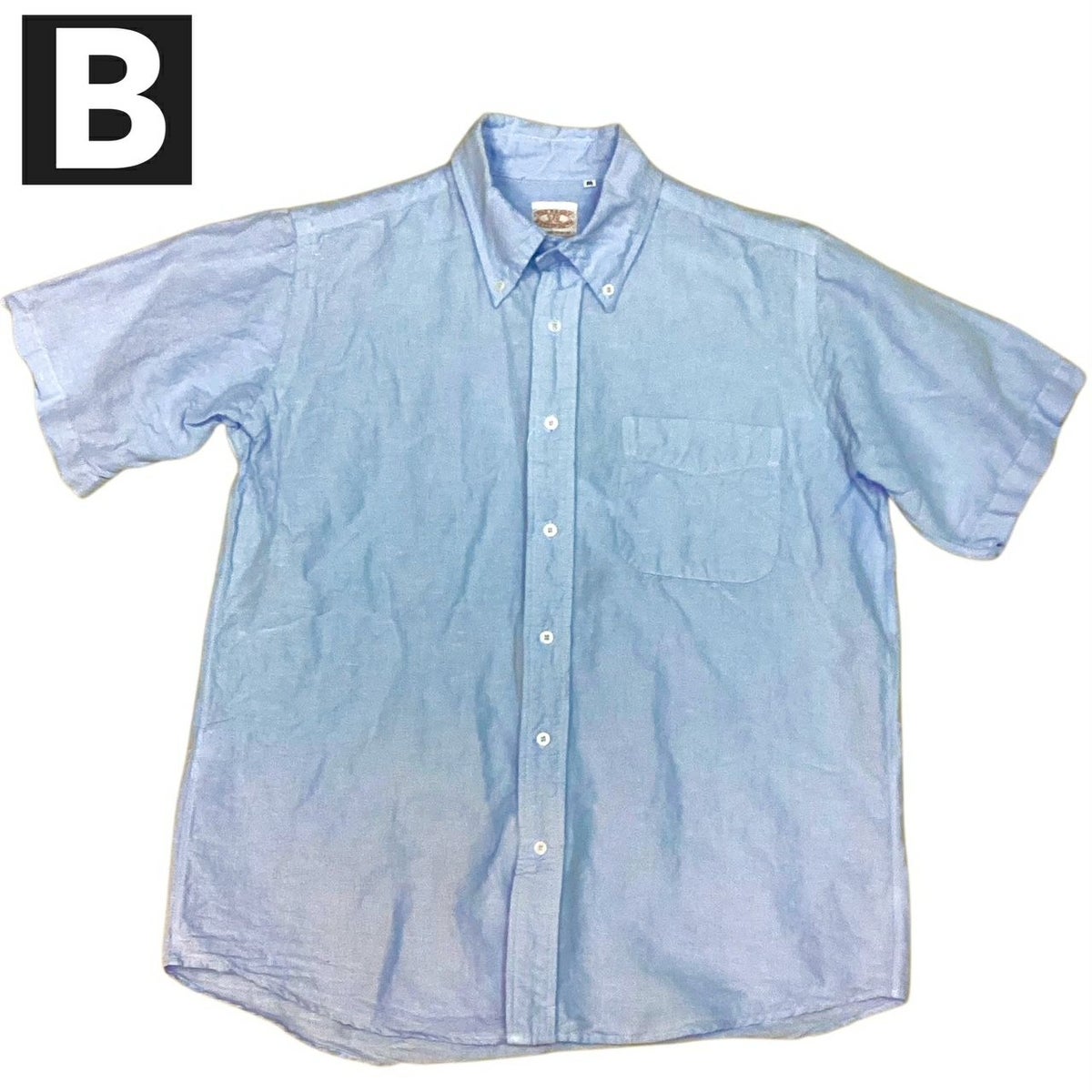 送料無料BAGGY【バギー】2L/CB.DP/OS/S半袖リネンコットンプルオーバーボタンダウンシャツ半袖シャツメンズ(男性用)【smtb-m】