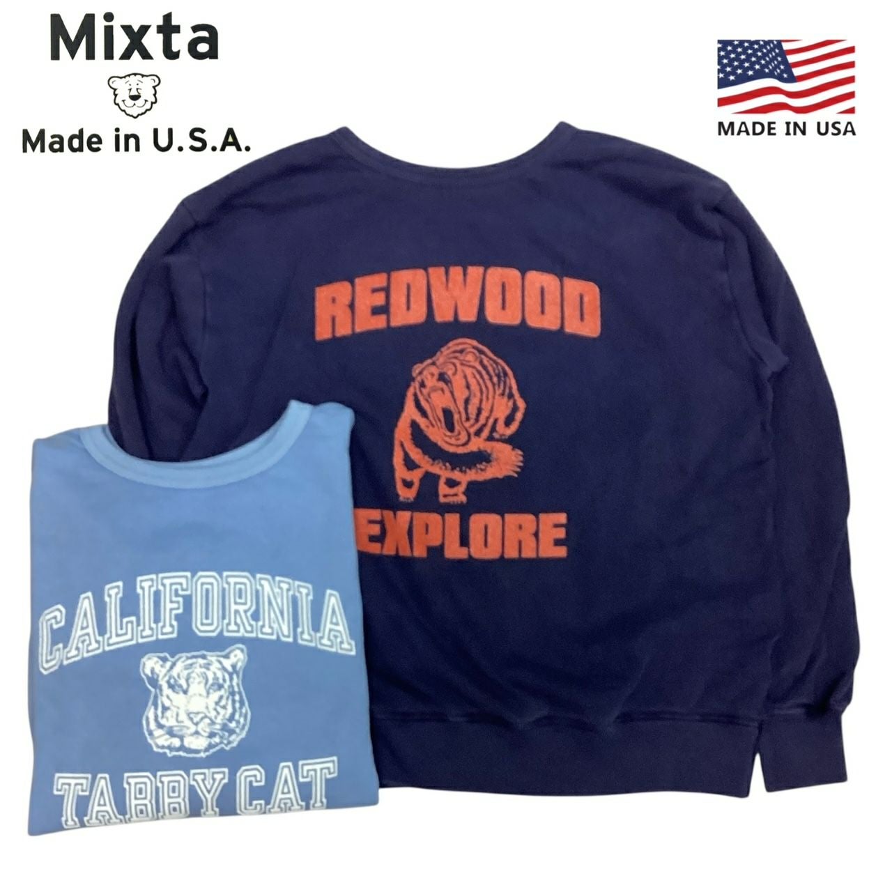 アメリカ製 送料無料 MIXTA【ミクスタ】P-SWEAT L/S セットイン